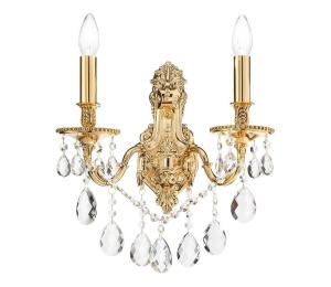 Ideal Lux - Krištáľové nástenné svietidlo GIOCONDA 2xE14/40W/230V zlatá 060491