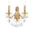 Ideal Lux - Krištáľové nástenné svietidlo GIOCONDA 2xE14/40W/230V zlatá 060491