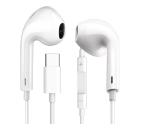 Slúchadlá s mikrofónom USB-C biela FISEMW10