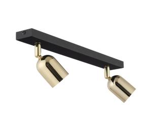 Bodové svietidlo TOP 2xGU10/10W/230V čierna/zlatá 5617