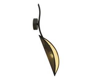 EMIBIG Nástenné svietidlo LOTUS 1xE14/10W/230V čierna/zlatá 1106/K1