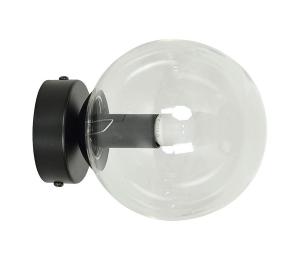 EMIBIG Nástenné svietidlo ROSSI 1xE14/10W/230V čierna/číra 874/K1