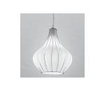 SIRU - Luster na lanku AURIGA 1xE14/40W/230V pr. 26 cm chróm/biela benátske sklo RS403-030BLL