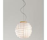 SIRU - Luster na lanku CARTESIO 1xE27/60W/230V zlatá/biela benátske sklo MS663-030BLL