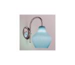 SIRU - Nástenná lampa LONDON 1xE27/60W/230V modrá/lesklý chróm benátske sklo LB601-025AMI