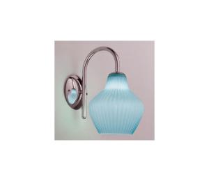 SIRU - Nástenná lampa LONDON 1xE27/60W/230V modrá/lesklý chróm benátske sklo LB601-025AMI