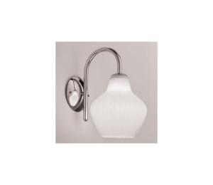 SIRU - Nástenná lampa LONDON 1xE27/60W/230V biela/lesklý chróm benátske sklo LB601-025BLL