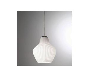 SIRU - Luster na lanku LONDON 1xE27/60W/230V biela/lesklý chróm benátske sklo LS601-025BLL