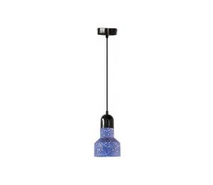 Luster na lanku TERRAZZO 1xE27/60W/230V pr. 12 cm modrá ME0214R/BL