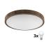 Brilagi - LED Stropné svietidlo CARVALHO SLIM 3xE27/60W/230V dub orech pr. 47 cm 8590828607212