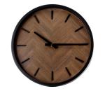 Nástenné hodiny pr. 30 cm 1xAA čierna/hnedá PZDK