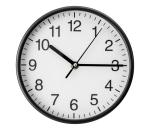 Nástenné hodiny pr. 20 cm 1xAA čierna/biela PZWNB