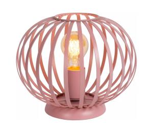 Lucide 78593/25/66 - Stolná lampa MERLINA 1xE27/40W/230V pr. 25,5 cm ružová 78593/25/66