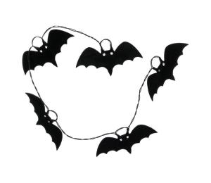 - LED Dekoračná reťaz HALLOWEEN 10xLED/2xAA/teplá biela 1,3m netopiere 52000321