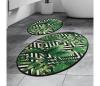SADA 2x Kúpeľňová predložka TROPIC 60/100 cm zelená 359CHL1543