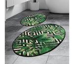 SADA 2x Kúpeľňová predložka TROPIC 60/100 cm zelená 359CHL1543