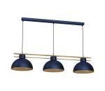 Luster na lanku ESTATE 3xE27/15W/230V modrá 4378