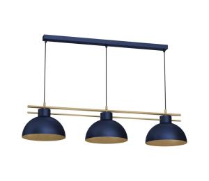 Luster na lanku ESTATE 3xE27/15W/230V modrá 4378