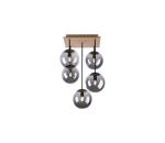 JUST LIGHT. 11395-79 - Luster na tyči WIDOW 5xE14/25W/230V dub 11395-79