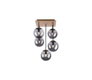 JUST LIGHT. 11395-79 - Luster na tyči WIDOW 5xE14/25W/230V dub 11395-79