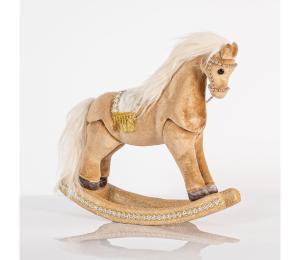 Eurolamp Vianočná dekorácia 31 cm hojdací koník 600-44697