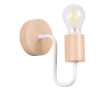 SL.1664 - Nástenná lampa TIMBO 1xE27/15W/230V biela/béžová/buk SL.1664