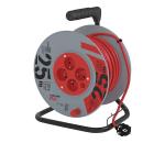 Predlžovací kábel na bubne so 4 zásuvkami 25m šedá/červená P194252