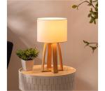 Atmosphera - Stolná lampa MOLU 1xE27/25W/230V borovica/biela 161500A