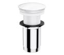 OMNIRES A716BP - Umývadlový výpust CLICK-CLACK pr. 6,6 cm lesklá biela A716BP