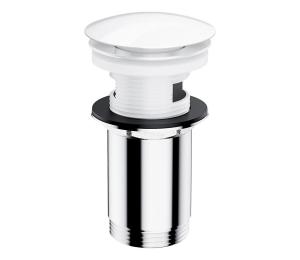 OMNIRES A706BP - Umývadlový výpust CLICK-CLACK pr. 6,6 cm lesklá biela A706BP