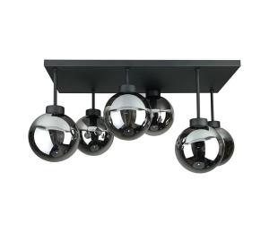 Keter Lighting Prisadený luster DEA 6xE14/60W/230V čierna/dymová čierna 2902