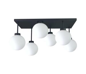 Keter Lighting Prisadený luster DEA 6xE14/60W/230V čierna/biela 2904