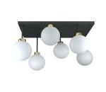 Keter Lighting Prisadený luster DEA 6xE14/60W/230V čierna/zlatá/biela 2907