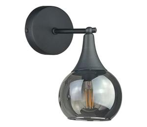 Keter Lighting Nástenné svietidlo STAR 1xE27/60W/230V čierna/dymová čierna 2840