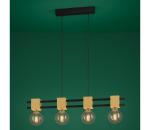 Eglo 390191 - Luster na lanku LEVANTARA 4xE27/40W/230V čierna/hnedá 390191