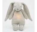 Moonie - Uspávadlo s melódiou a svetlom zajačik 2.0 organic grey 8652MOO