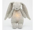 Moonie - Uspávadlo s melódiou a svetlom zajačik 2.0 organic grey 8652MOO
