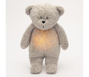 Moonie - Uspávadlo s melódiou a svetlom medvedík 2.0 organic grey 8648MOO