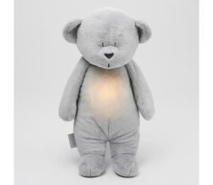 Moonie - Uspávadlo s melódiou a svetlom medvedík 2.0 silver 8655MOO