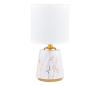 Zuma Line HS8605-WH - Stolná lampa 1xE14/40W/230V biela/zlatá/dekor mramoru HS8605-WH