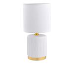 Zuma Line HS8720-WH - Stolná lampa 1xE14/40W/230V biela/zlatá HS8720-WH