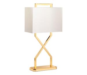 Elstead CROSS-TL-IVORY - Stolná lampa CROSS 1xE27/60W/230V zlatá/biela CROSS-TL-IVORY