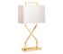 Elstead CROSS-TL-IVORY - Stolná lampa CROSS 1xE27/60W/230V zlatá/biela CROSS-TL-IVORY