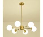 Eurolamp Luster na tyči 6xE27/40W/230V mosadz 144-20020