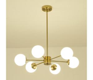 Eurolamp Luster na tyči 6xE27/40W/230V mosadz 144-20020