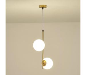 Eurolamp Luster na lanku 2xE27/40W/230V mosadz 144-28514