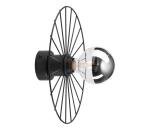 Nástenné svietidlo MONTANA 1xE27/15W/230V pr. 30 cm čierna KM-1.265/300