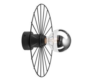 Nástenné svietidlo MONTANA 1xE27/15W/230V pr. 30 cm čierna KM-1.265/300