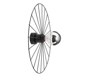 Nástenné svietidlo MONTANA 1xE27/15W/230V pr. 45 cm čierna KM-1.265/450