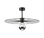 Luster na tyči MONTANA 1xE27/15W/230V pr. 45 cm čierna LM-1.265/450/A